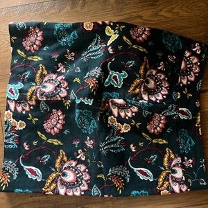 LOFT Vibrant Floral Mini Skirt - Black, Pink, Teal